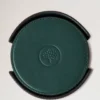 Läderunderläggsset i Mulberry Green kalvskinn