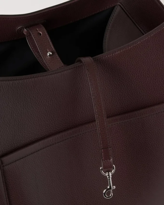 Läderväska för hundar Oxblood Small Classic Grain Läderväska för hundar Oxblood Small Classic Grain