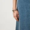 Lily läderarmband med kedja, liten, ljusgrå Silky Calf och silverpläterat rostfritt stål Lily läderarmband med kedja, liten, ljusgrå Silky Calf och silverpläterat rostfritt stål
