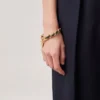 Lily läderarmband med kedja, litet, Mulberry Green läder och metall Lily läderarmband med kedja, litet, Mulberry Green läder och metall