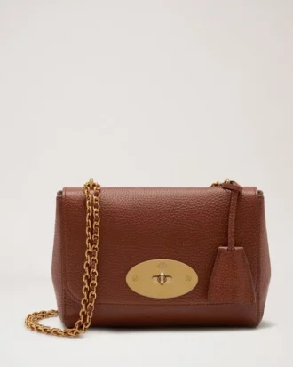 Lily-väska i ek, läder med liten klassisk struktur, Mulberry