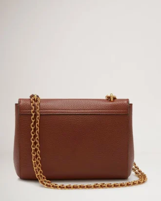 Lily-väska i ek, läder med liten klassisk struktur, Mulberry