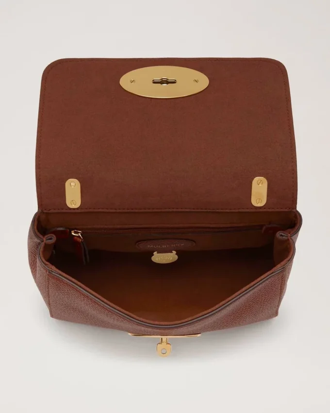 Lily-väska i ek, läder med liten klassisk struktur, Mulberry Lily-väska i ek, läder med liten klassisk struktur, Mulberry