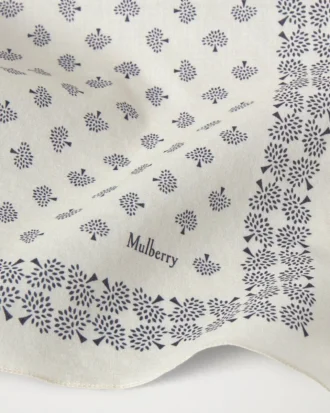 Liten fyrkantig scarf – Mulberry Tree Eggshell Cotton Liten fyrkantig scarf – Mulberry Tree Eggshell Cotton