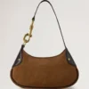 Liten Hackney-axelväskor Vintage Oak Suede Top Handle Väskor Liten Hackney-axelväskor Vintage Oak Suede Top Handle Väskor