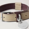 Litet hundhalsband i läder Dune & Oxblood Small Classic Grain Litet hundhalsband i läder Dune & Oxblood Small Classic Grain
