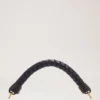 Litet Iris-handtag Midnight & Black Heavy Grain och Silky Calf