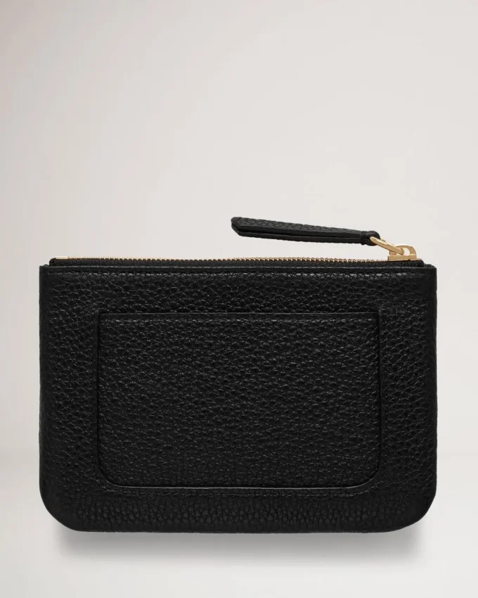 Litet myntfodral med dragkedja, svart, Small Classic Grain, dam Litet myntfodral med dragkedja, svart, Small Classic Grain, dam