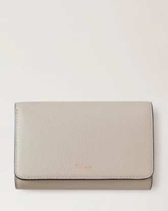 Medium Continental French Purse Chalk Small Classic Grain