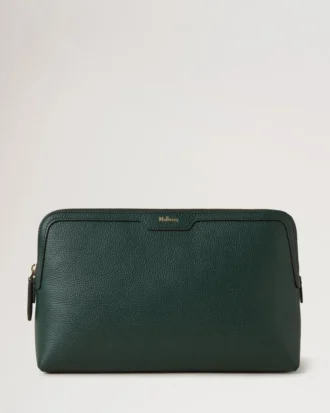 Medium kosmetisk necessär Mulberry Green Small Classic Grain