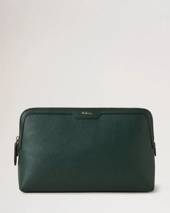 Medium kosmetisk necessär Mulberry Green Small Classic Grain