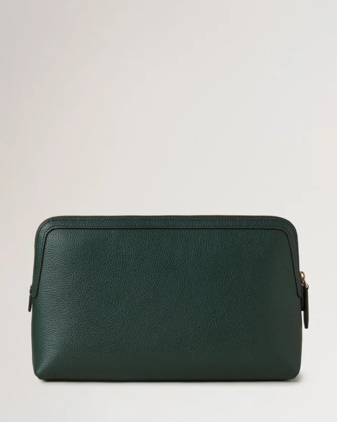 Medium kosmetisk necessär Mulberry Green Small Classic Grain