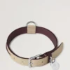 Medium läderhalsband Dune & Oxblood Small Classic Grain Medium läderhalsband Dune & Oxblood Small Classic Grain