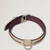 Medium läderhalsband Dune & Oxblood Small Classic Grain Medium läderhalsband Dune & Oxblood Small Classic Grain