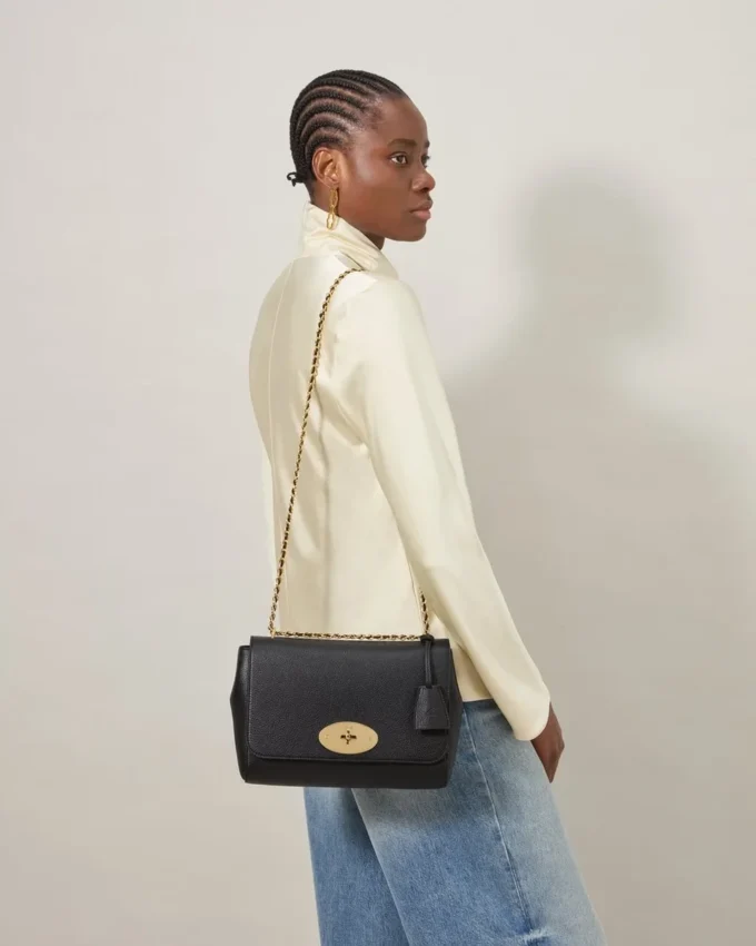 Medium Lily Svart Glansig Get Damer Medium Lily Svart Glansig Get Damer