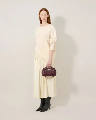 Mini Alexa Black Cherry Small Classic Grain Women
