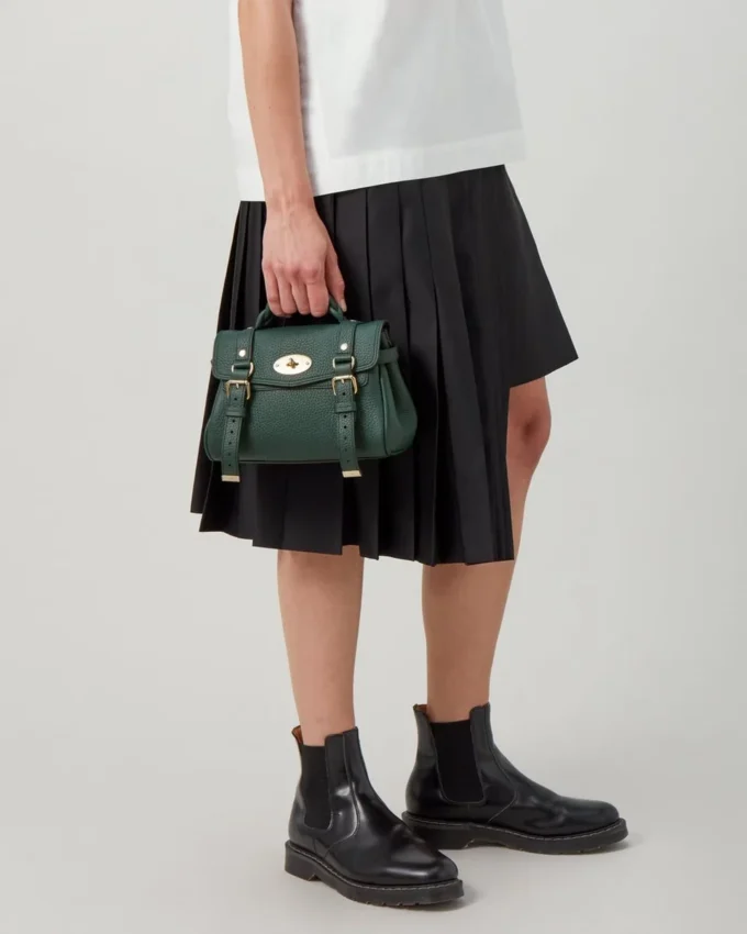 Mini Alexa Mulberry Green Heavy Grain Women Mini Alexa Mulberry Green Heavy Grain Women