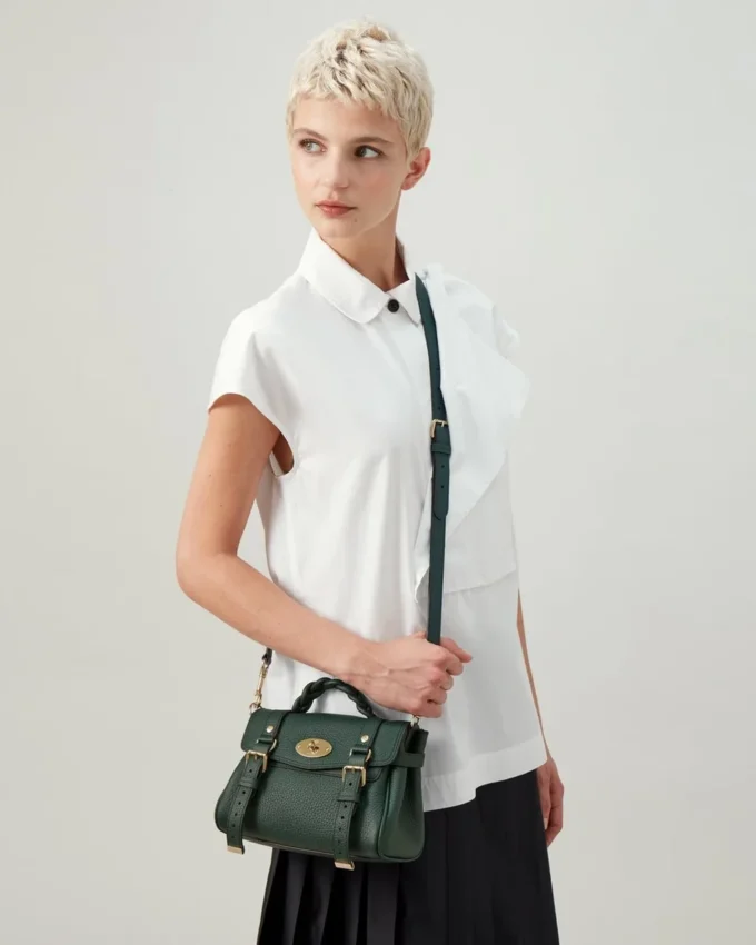 Mini Alexa Mulberry Green Heavy Grain Women Mini Alexa Mulberry Green Heavy Grain Women