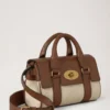 Mini Bayswater Ecru & Bright Oak Raffia & läderkant Mini Bayswater Ecru & Bright Oak Raffia & läderkant
