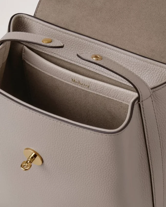 Mini Bayswater-ryggsäck i kashmirgrått, liten klassisk struktur Mini Bayswater-ryggsäck i kashmirgrått, liten klassisk struktur