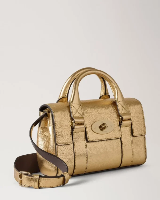 Mini Bayswater Somerset Gold Grainy Metallic Bayswater Mini Bayswater Somerset Gold Grainy Metallic Bayswater