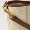 Mini Bayswater Tote Ecru & Bright Oak Raffia & läderkant