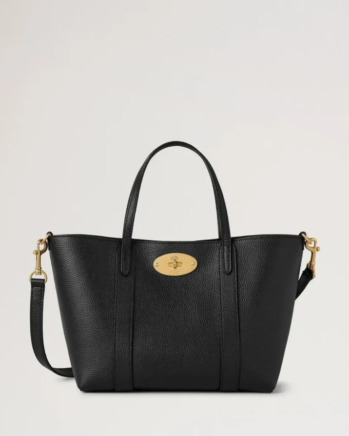 Mini Bayswater Tote Svart Small Classic Grain Dam Mini Bayswater Tote Svart Small Classic Grain Dam