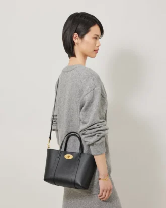 Mini Bayswater Tote Svart Small Classic Grain Dam