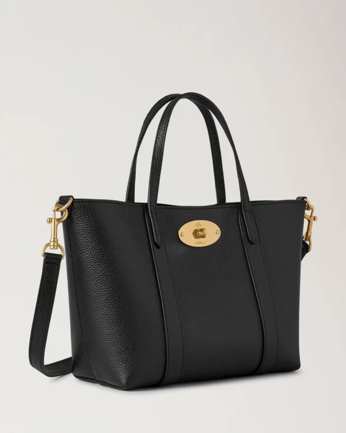 Mini Bayswater Tote Svart Small Classic Grain Dam Mini Bayswater Tote Svart Small Classic Grain Dam