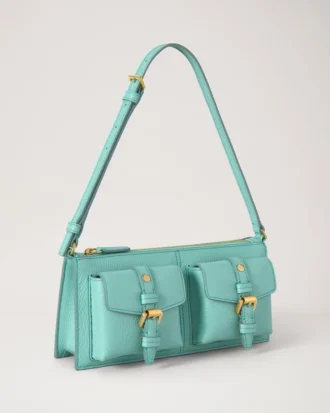 Mini Roxanne axelväska Marina Blue Small Classic Grain