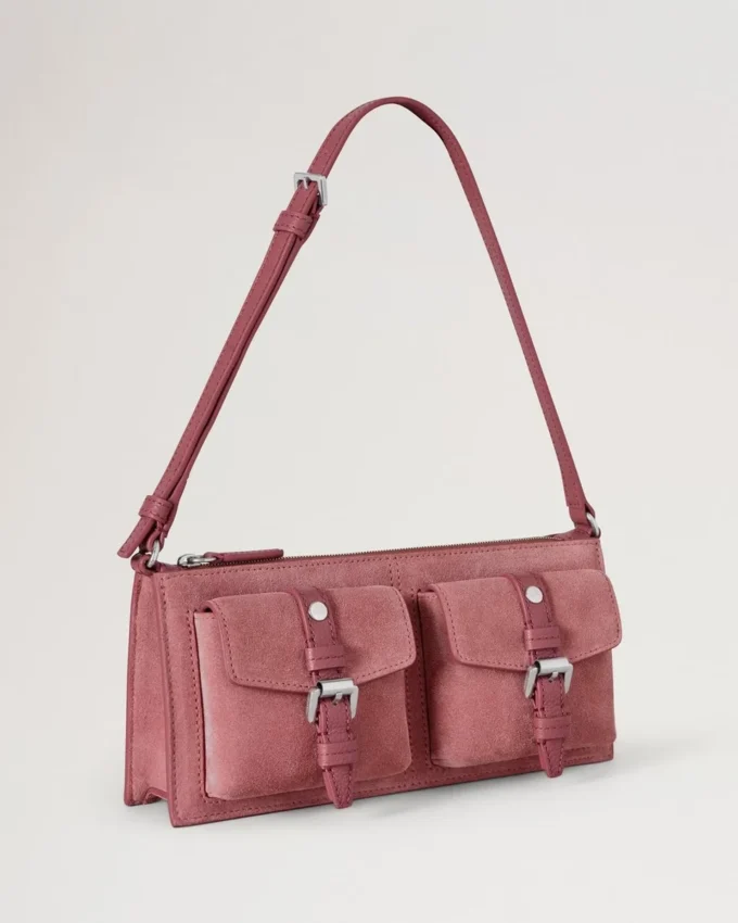 Mini Roxanne axelväska Rosa Scrumpy Suede Roxanne Mini Roxanne axelväska Rosa Scrumpy Suede Roxanne
