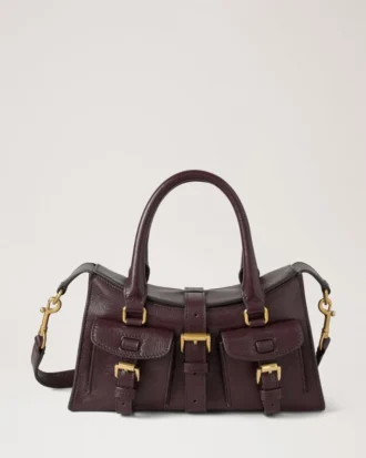 Mini Roxanne Oxblood högblankt läder – presenter till henne