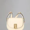 Mini Sadie Satchel Begagnad äggskalsfärgad högblank läder Mini Sadie Satchel Begagnad äggskalsfärgad högblank läder