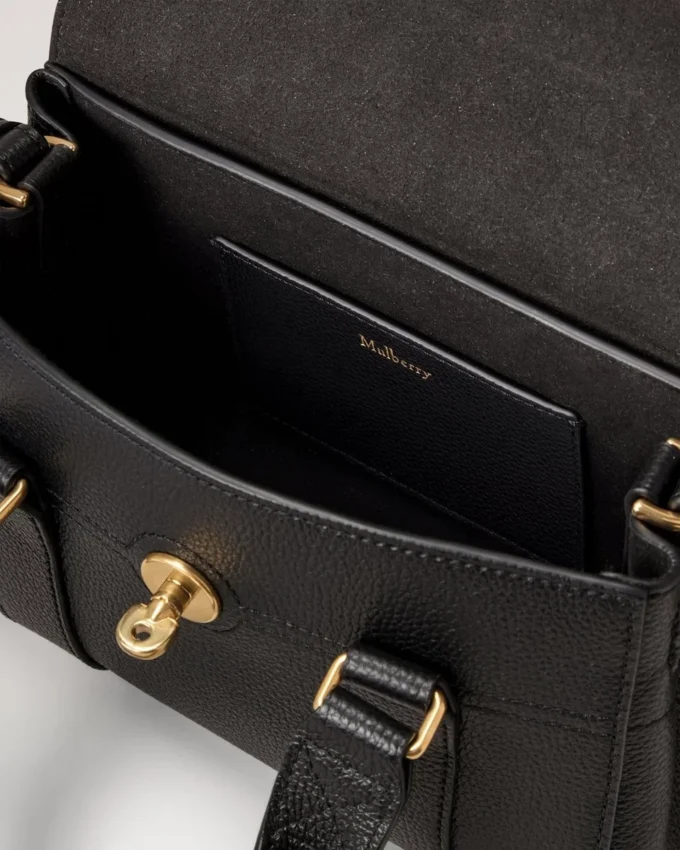 Mini Small Bayswater Svart Väska med klassiskt mönster och handtag Mini Small Bayswater Svart Väska med klassiskt mönster och handtag