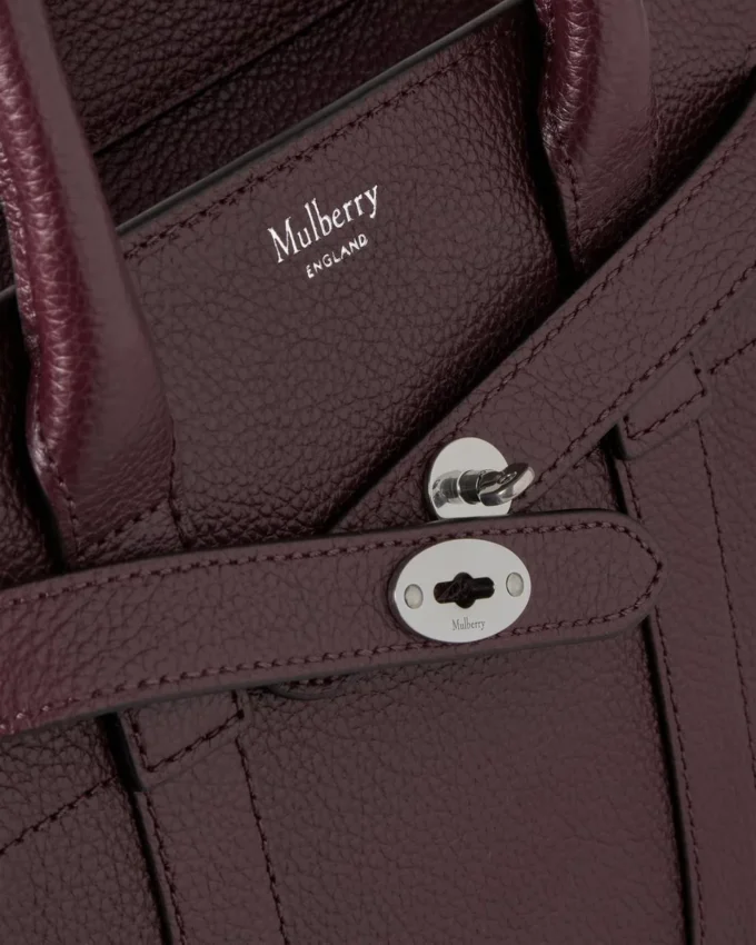 Mini Zipped Bayswater Black Cherry Small Classic Grain