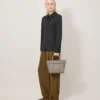 Mini Zipped Bayswater Cashmere Taupe Small Classic Grain