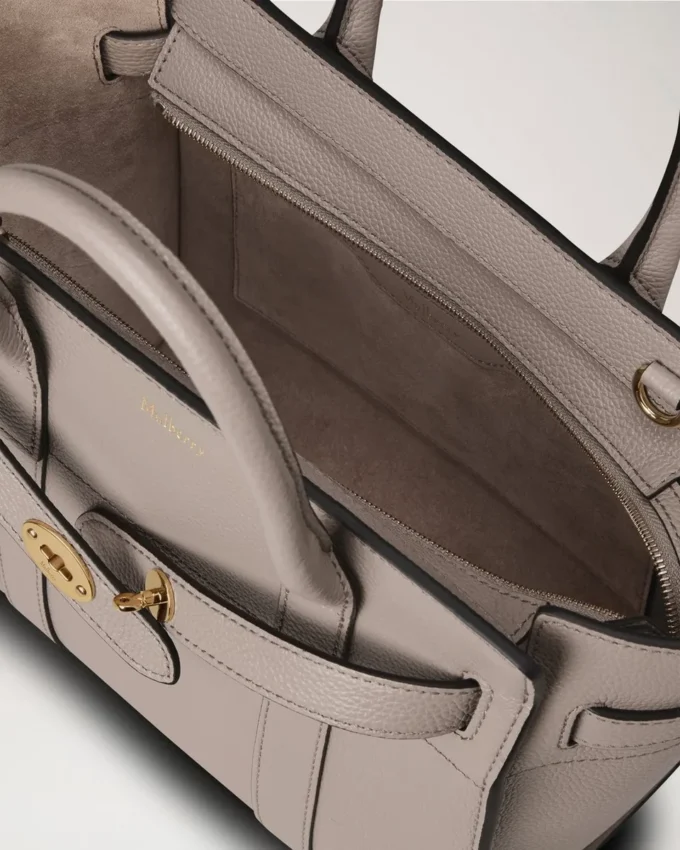 Mini Zipped Bayswater Cashmere Taupe Small Classic Grain