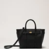 Mini Zipped Bayswater Svart Liten klassisk kornstruktur