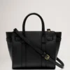 Mini Zipped Bayswater Svart Liten klassisk kornstruktur