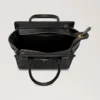 Mini Zipped Bayswater Svart Liten klassisk kornstruktur