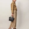 Mini Zipped Bayswater Svart Liten klassisk kornstruktur