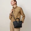 Mini Zipped Bayswater Svart Liten klassisk kornstruktur