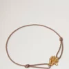 Mulberry-armband i teak, sterlingsilver och snöre