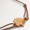 Mulberry-armband i teak, sterlingsilver och snöre