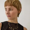 Mulberry charmhalsband i guldpläterad mässing för kvinnor