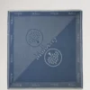 Mulberry-logotyp, fyrkantig, denimblå, blandmaterial, herr Mulberry-logotyp, fyrkantig, denimblå, blandmaterial, herr