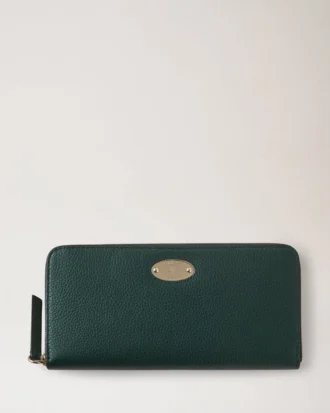 Mulberry-plakett 8 kreditkort med dragkedja Mulberry Green Small Classic Grain