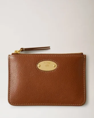 Mulberry-plakett, liten myntpåse med dragkedja, ek, Nvt, dam