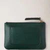 Mulberry-plakett, liten myntpåse med dragkedja, Mulberry Green, liten, klassiskt kornmönster Mulberry-plakett, liten myntpåse med dragkedja, Mulberry Green, liten, klassiskt kornmönster