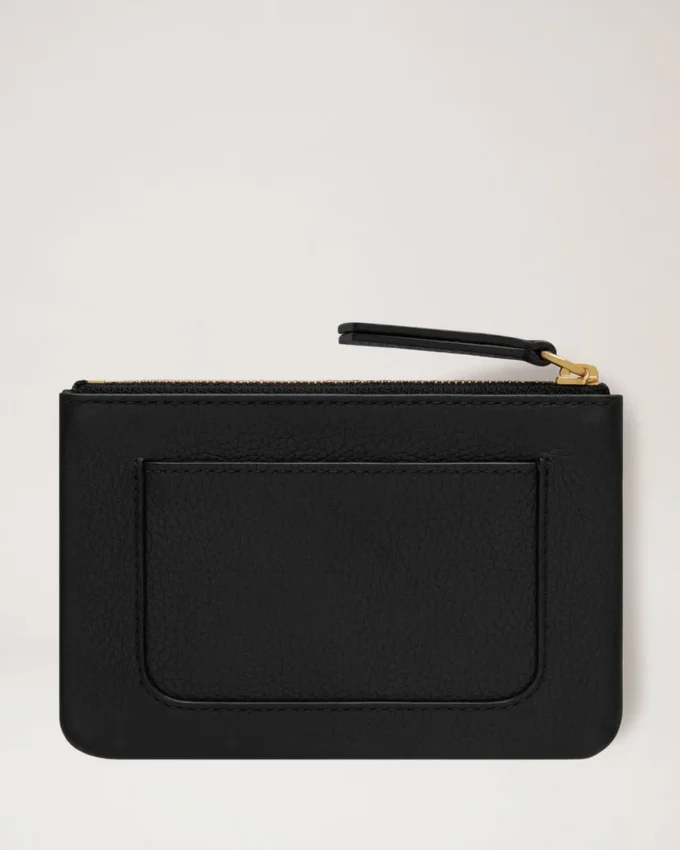 Mulberry-plakett, liten myntpåse med dragkedja, svart, Small Classic Grain Mulberry-plakett, liten myntpåse med dragkedja, svart, Small Classic Grain